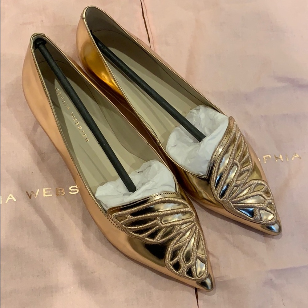 Sophia Webster Flats 36.5 Rose Gold